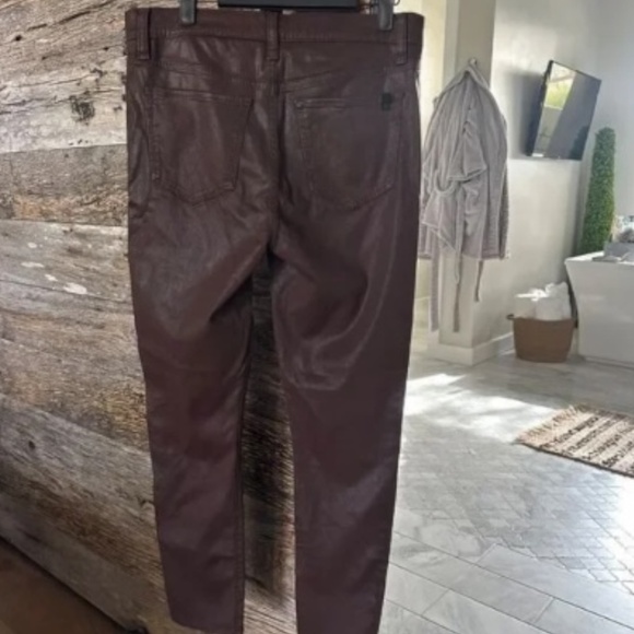 JOE’S JEANS Charlie Ankle Coated Skinny Jeans in Dark Coco Bean - Picture 10 of 10